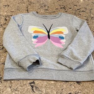 Gray Butterfly Tea Sweatshirt Size 10